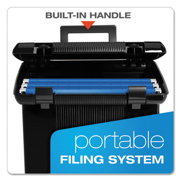 Pendaflex® Portable File Boxes, Letter Files, 13.88" X 14" X 11.13", Black freeshipping - TVN Wholesale